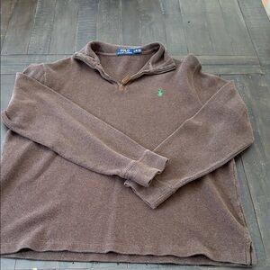 Ralph Lauren Brown Zip-Up Men's Sweater